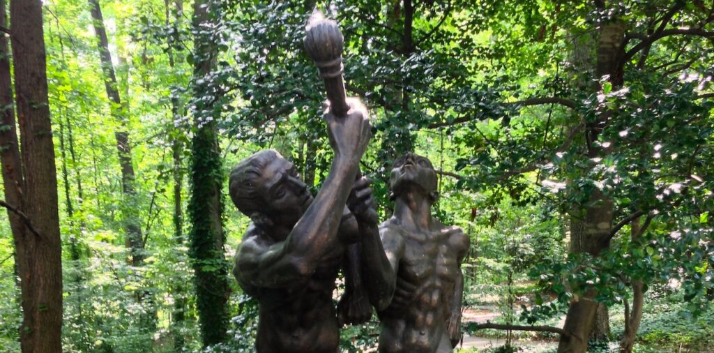 the sculpture torchbearers by charles umlauf