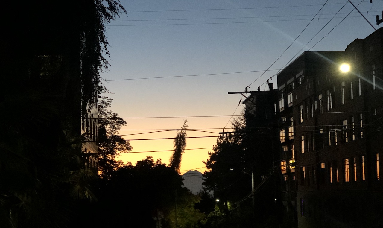 a city sunset