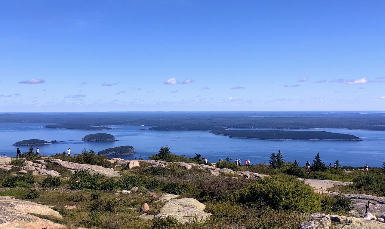 small islands in the water, as seen from cadillac mountain