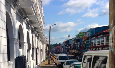 a city street in Kandy, Sri Lanka