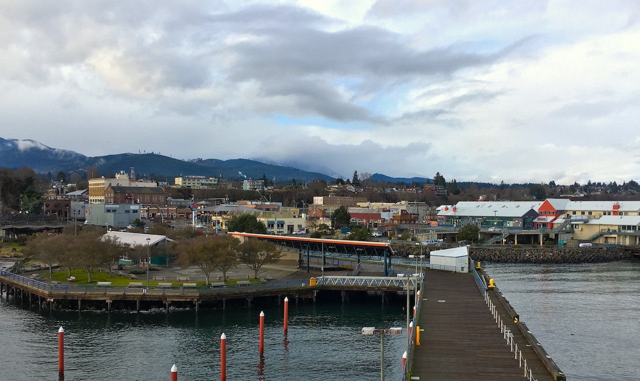 a view of port angeles, wa from the water