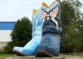 a very giant pair of boots at seattle's hat and boots park