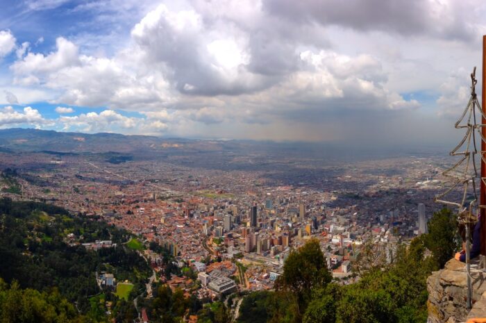 view of the city of Bogotá from Monserrate